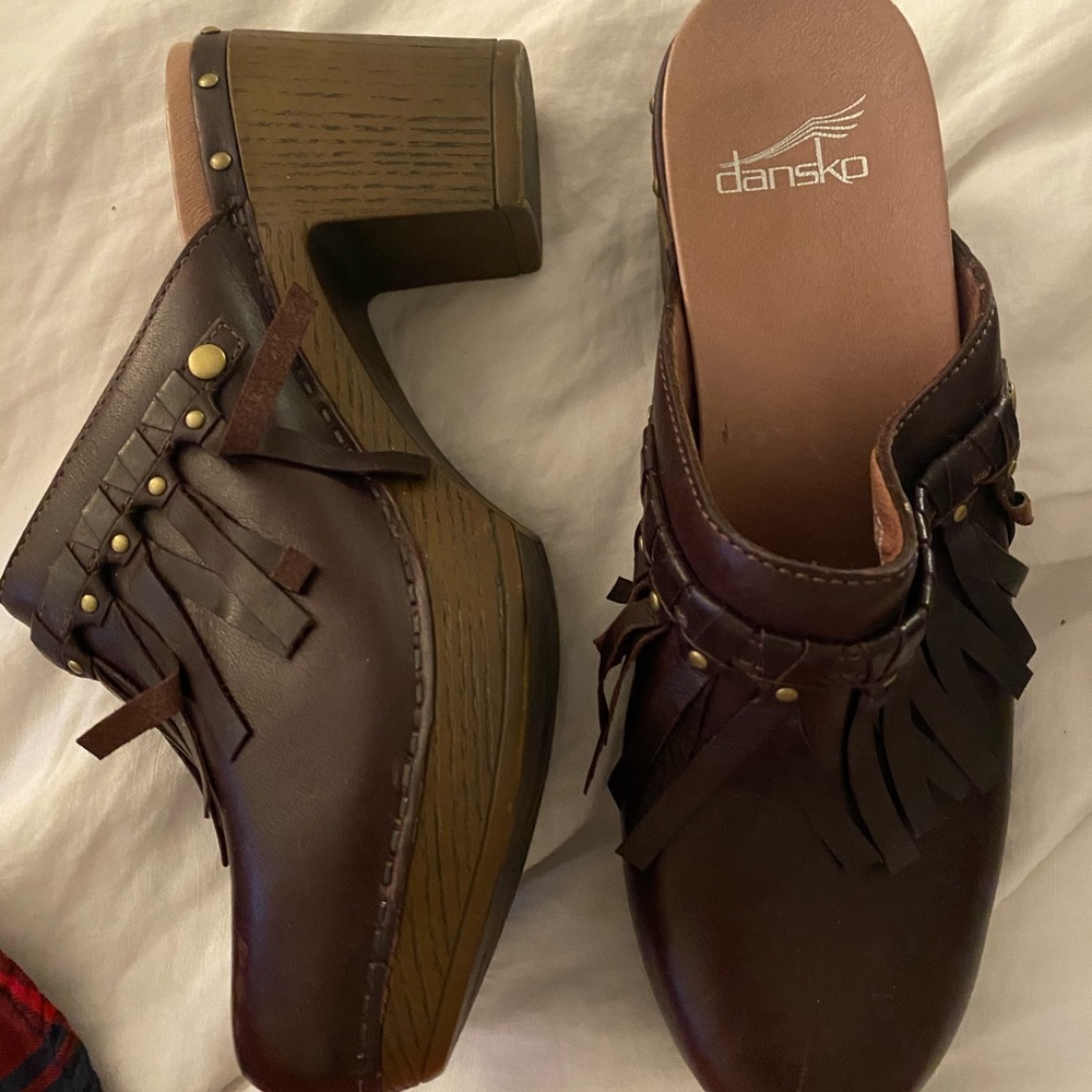Dansko leather clogs size 38